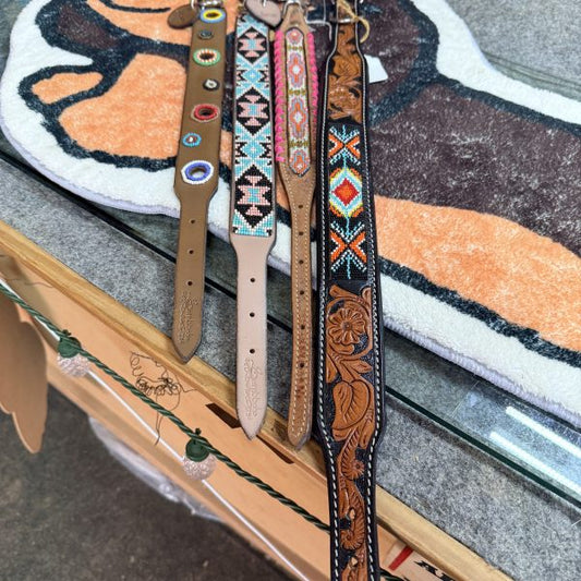 Leather Beaded Collars